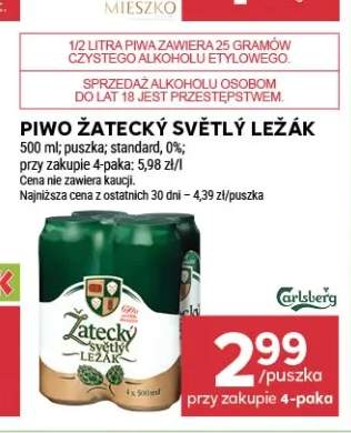 Piwo bezalkoholowe Žatecký Světlý Ležák +1 wariant