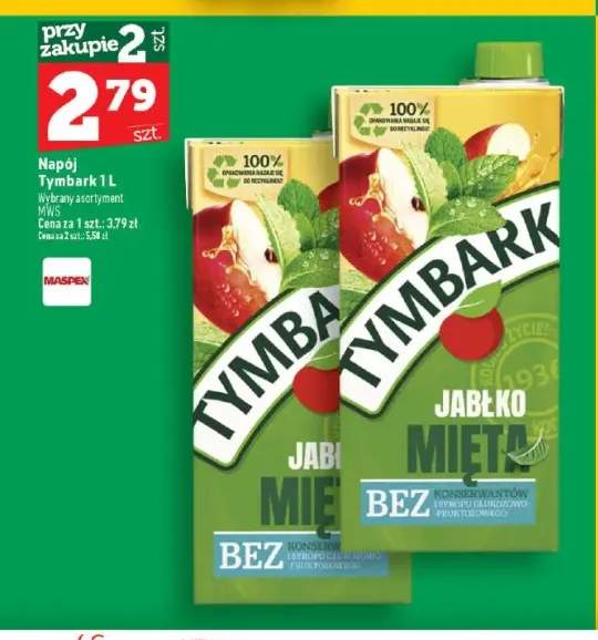 Napój Tymbark jabłko mięta