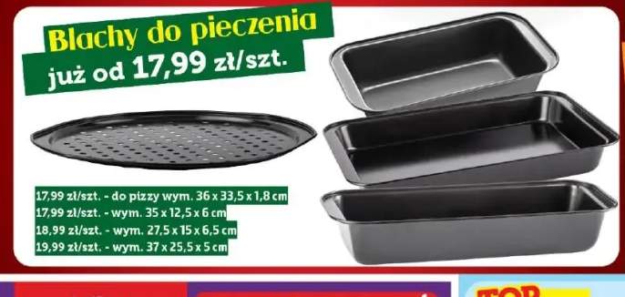 Blacha do pieczenia do pizzy 36x33,5x1,8 cm +3 warianty