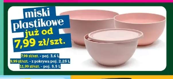 Miska plastikowa 3,6 l +2 warianty