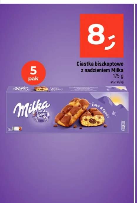 Ciastka biszkoptowe z nadzieniem Milka Cake & Choc 5-pak