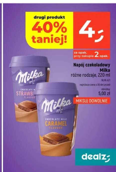 Napój czekoladowy Milka Strawberry Flavour +1 wariant