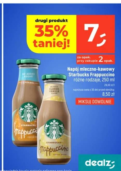 Napój mleczno-kawowy Starbucks Frappuccino Caramel +1 wariant