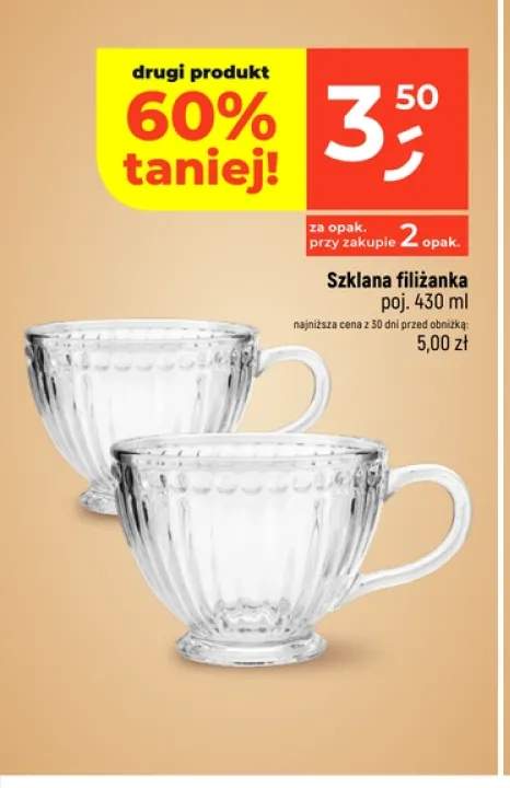 Szklana filiżanka 430 ml