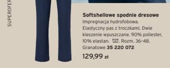 Softshellowe spodnie dresowe