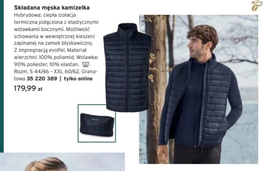 Składana męska kamizelka