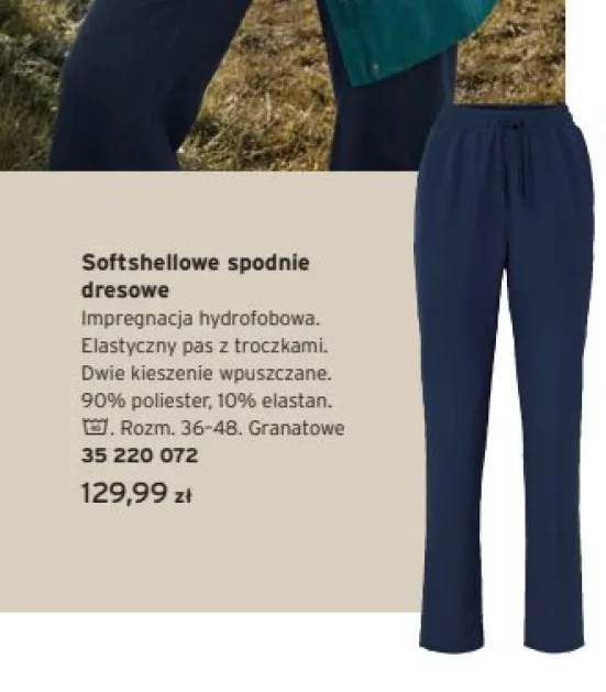 Softshellowe spodnie dresowe