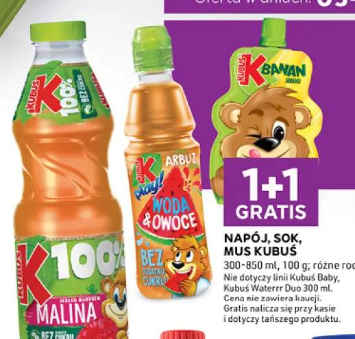 Mus Kubuś banan jabłko +2 warianty