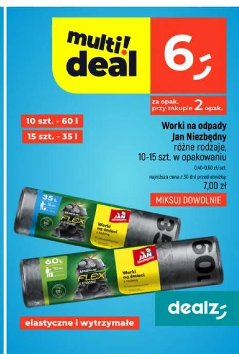 Worki na odpady 35 l Jan Niezbędny +1 wariant