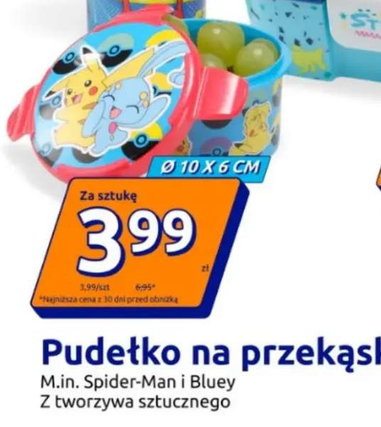 Pudełko na przekąski z tworzywa sztucznego 10x6 cm