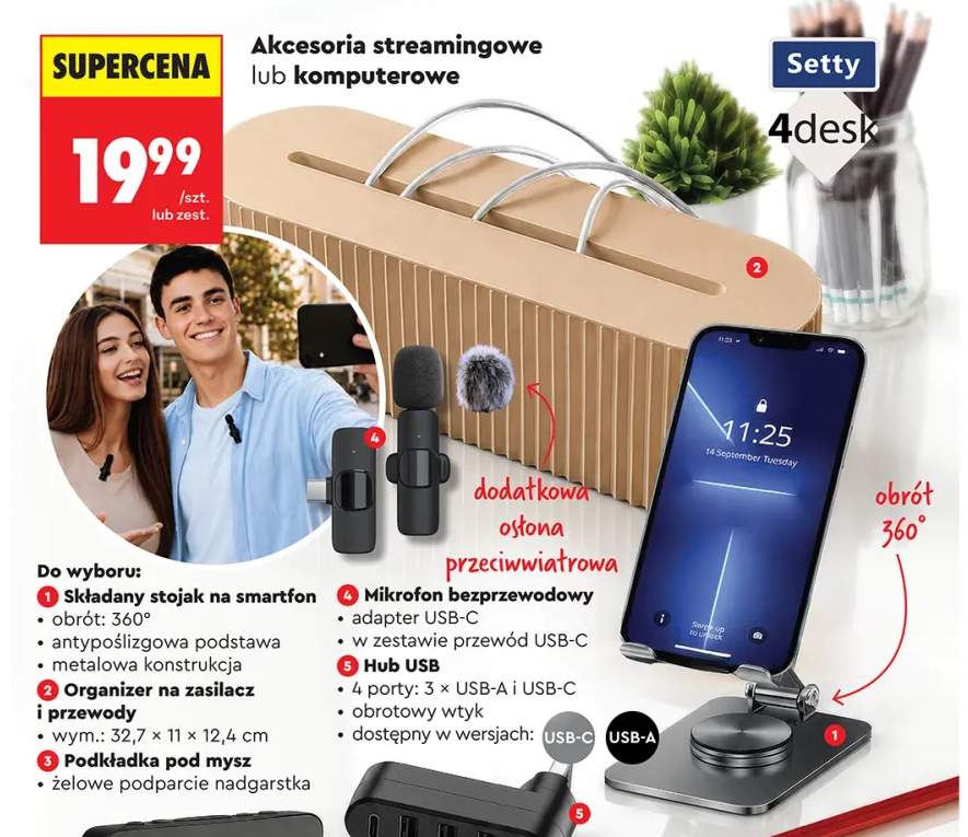 Składany stojak na smartfon 4desk +4 warianty