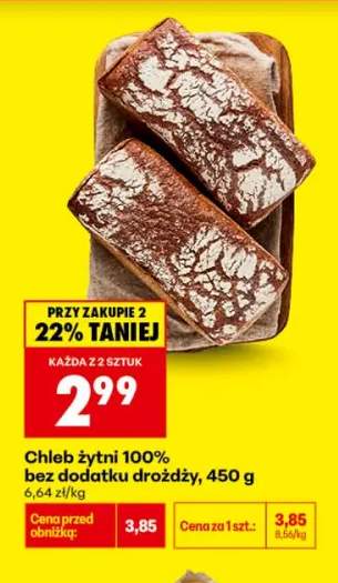 Chleb żytni 100% bez dodatku drożdży