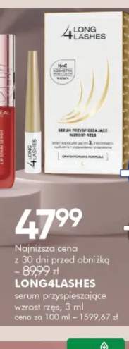 Serum przyspieszające wzrost rzęs Long4Lashes