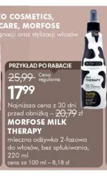 Mleczna odżywka 2-fazowa do włosów bez spłukiwania Morfose Milk Therapy