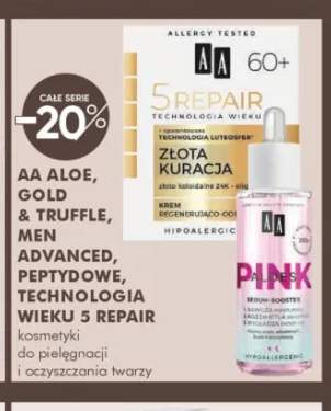 Kosmetyki do pielęgnacji i oczyszczania twarzy AA Aloe, Gold & Truffle, Men Advanced, Peptydowe, Technologia Wieku 5 Repair