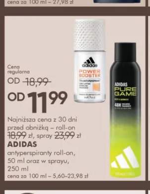 Antyperspirant roll-on Power Booster Adidas +1 wariant