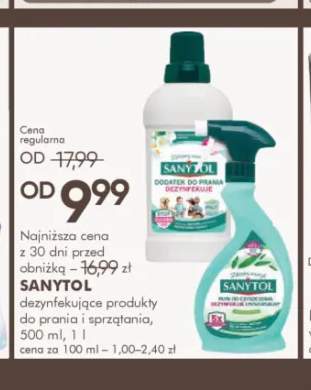 Dodatek do prania dezynfekujący Sanytol +1 wariant