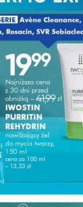 Nawilżający żel do mycia twarzy Iwostin Purritin Rehydrin
