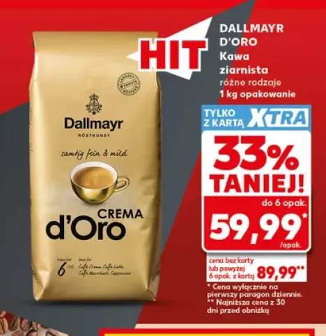 Kawa ziarnista Dallmayr d'Oro