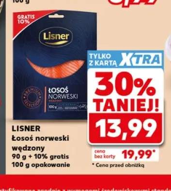 Łosoś norweski wędzony Lisner
