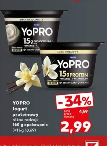 Jogurt proteinowy smak stracciatella YoPRO +1 wariant