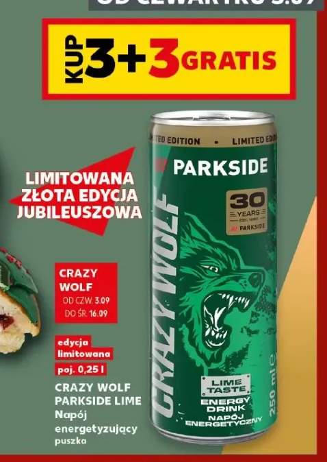 Napój energetyzujący Parkside Lime Crazy Wolf