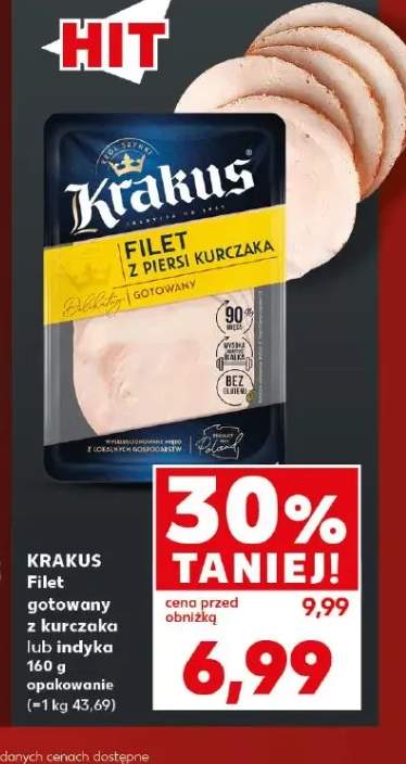 Filet gotowany z indyka Krakus +1 wariant