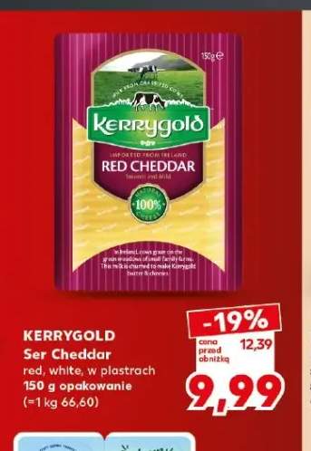 Ser Cheddar red w plastrach Kerrygold +1 wariant