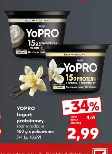 Jogurt proteinowy smak stracciatella YoPro +1 wariant