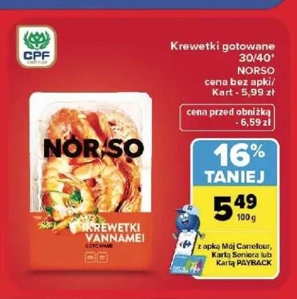 Krewetki gotowane Norso