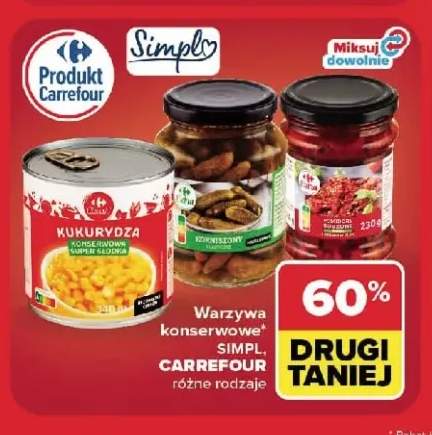 Warzywa konserwowe Simpl Carrefour