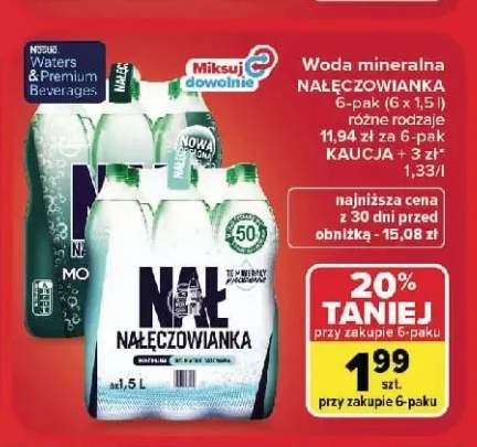 Woda mineralna Nałęczowianka 6-pak