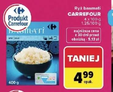 Ryż basmati Carrefour 4-pak 100 g
