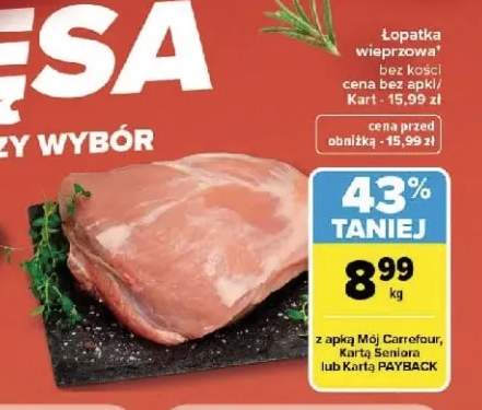 Łopatka wieprzowa bez kości