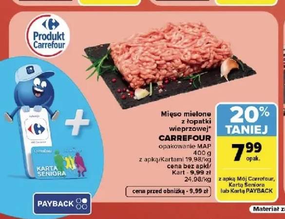 Mięso mielone z łopatki wieprzowej Carrefour