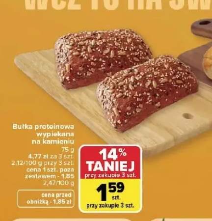 Bułka proteinowa wypiekana na kamieniu