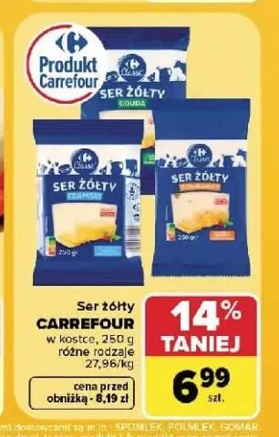 Ser żółty w kostce Carrefour