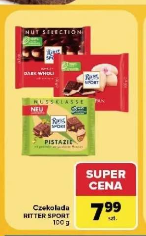 Czekolada Ritter Sport Pistazie +2 warianty