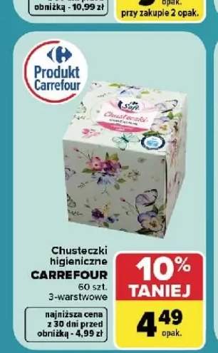 Chusteczki higieniczne Carrefour 3-warstwowe
