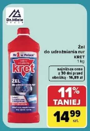 Żel do udrożniania rur Kret