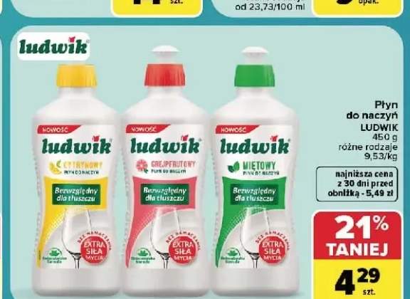 Płyn do naczyń cytrynowy Ludwik +2 warianty