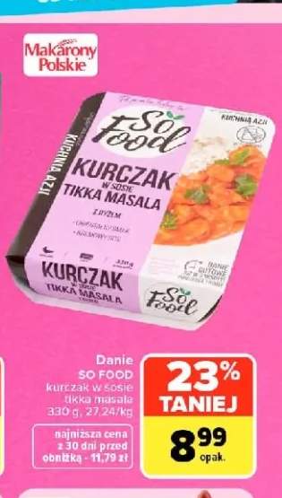 Danie So Food kurczak w sosie tikka masala