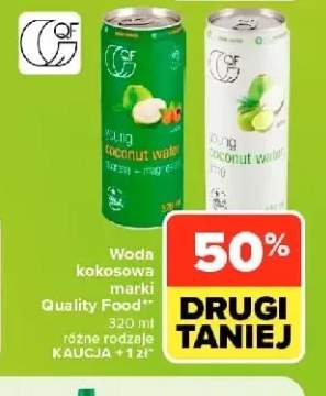 Woda kokosowa z guaraną i magnezem Quality Food +1 wariant