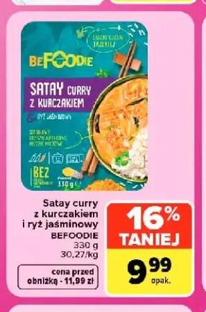 Satay curry z kurczakiem i ryż jaśminowy BeFoodie