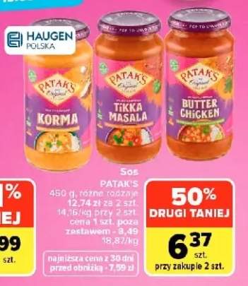 Sos Korma Patak's +2 warianty