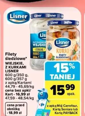 Filety śledziowe wiejskie z cebulką Lisner