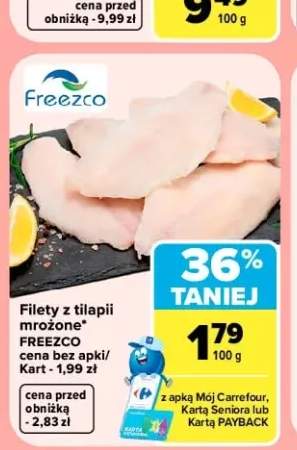 Filety z tilapii mrożone Freezco