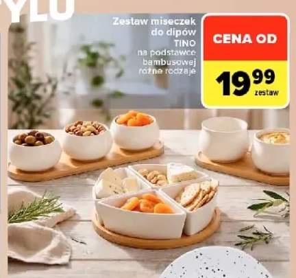 Zestaw miseczek do dipów Tino na podstawce bambusowej