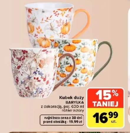Kubek duży Baryłka z dekoracją 630 ml