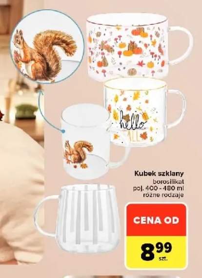 Kubek szklany borosilikat 400-480 ml